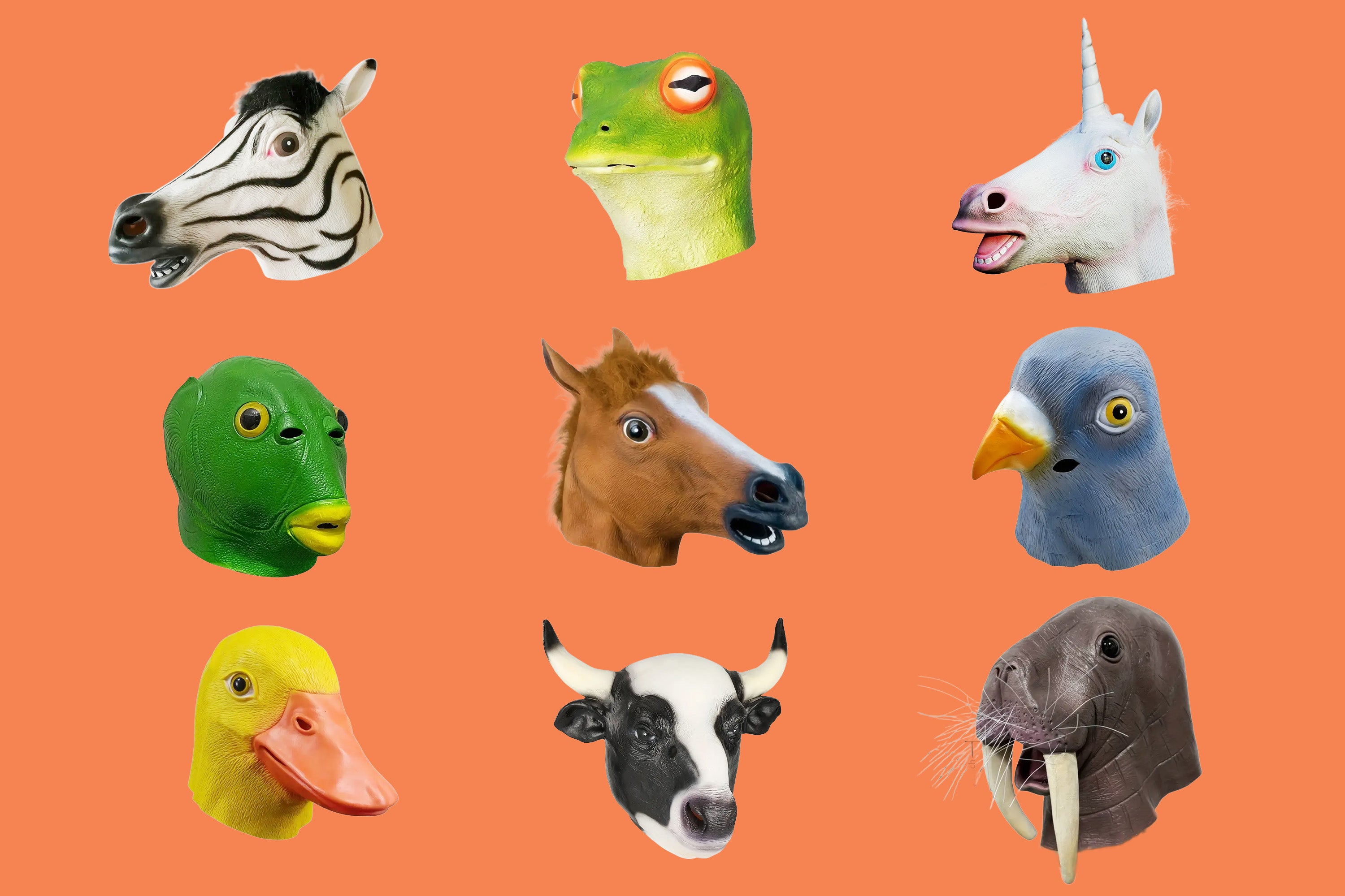 Tiermasken (9 Stück)